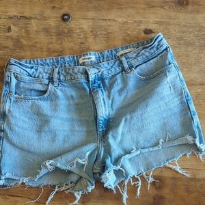 Wrangler Women's Light Blue Frayed Denim Shorts